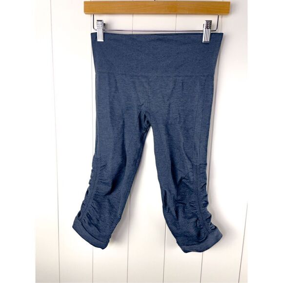 Lululemon In The Flow Crop II Leggings in Heathered Deep Navy Size 4 - Picture 6 of 13